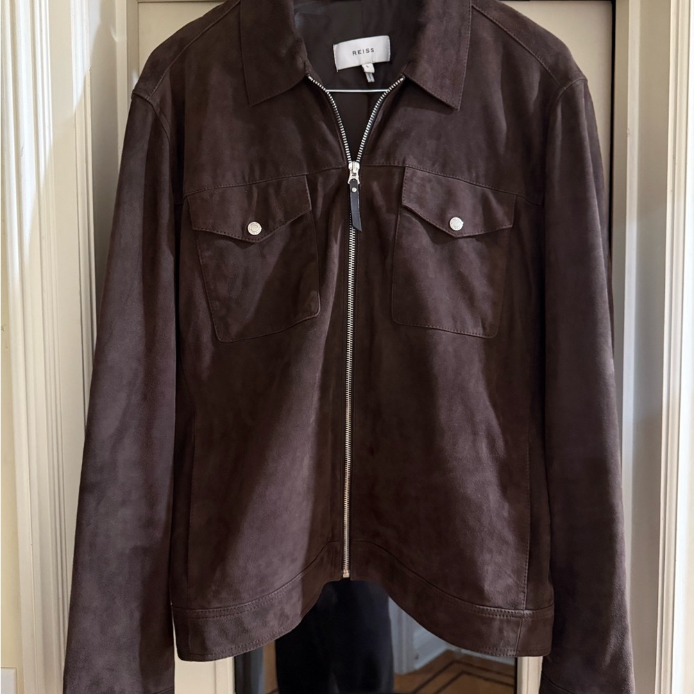 Reiss Brown Suede Jacket for Men
